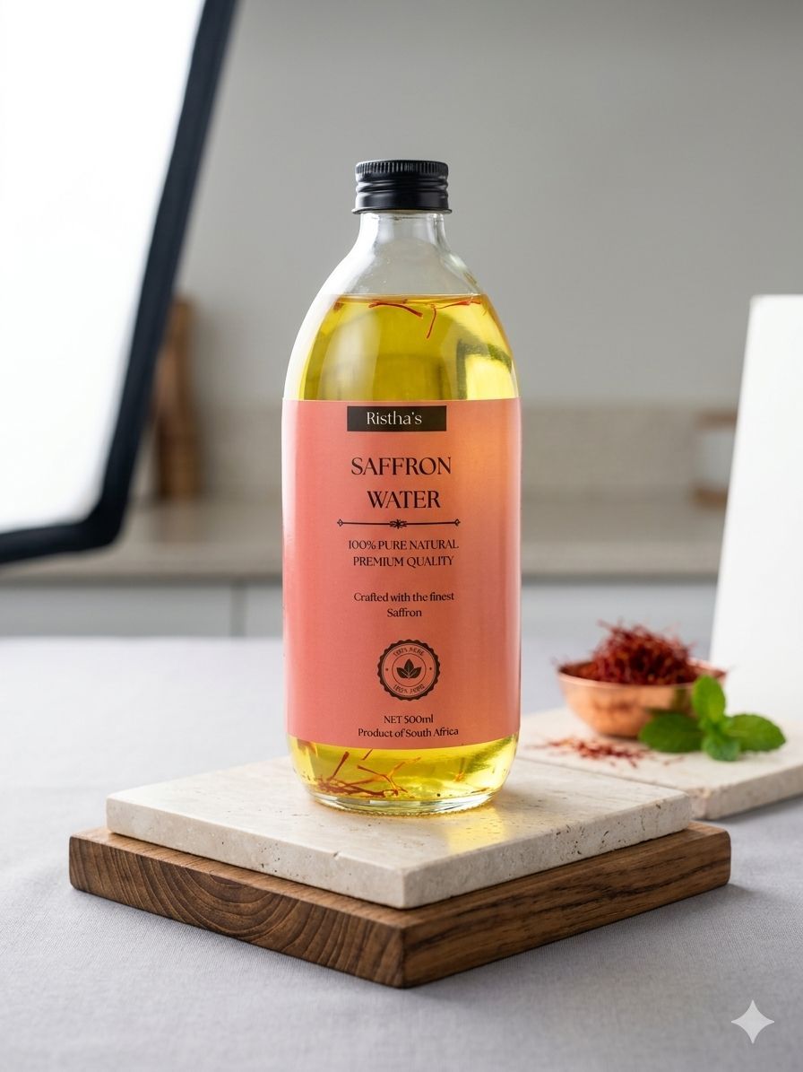 Ristha's Pure Saffron Water - golden saffron infused spring water